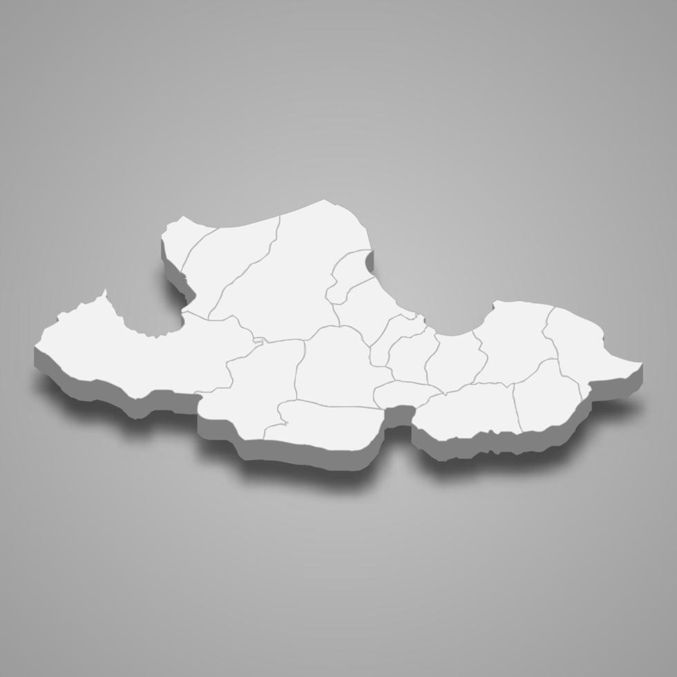 3d isometrische kaart van samsun is een provincie van turkije vector