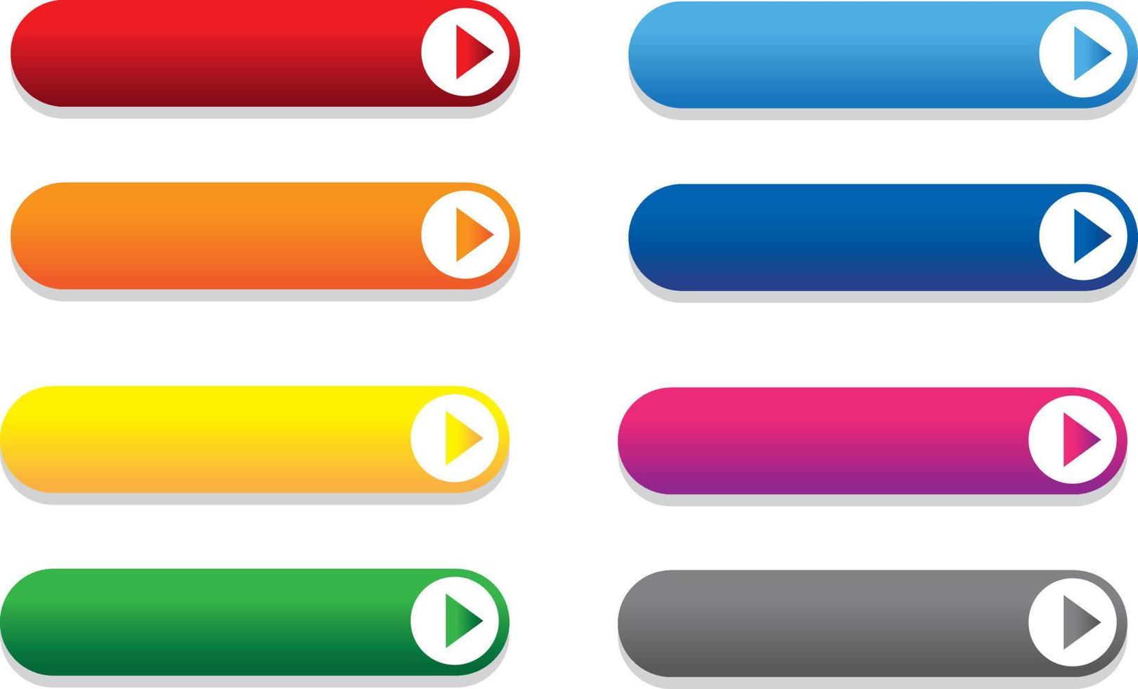 kleurrijke vector icon set illustratie materiaal voor web knop, conversie knop