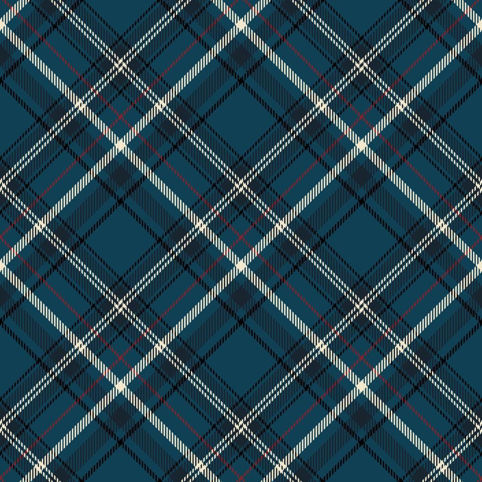 Schotse tartan plaid met vierkant patroon. naadloos getextureerd in blauw, wit, zwart en rood voor stofontwerp vector