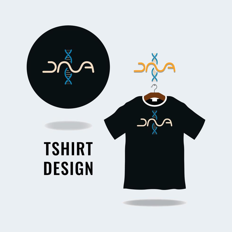 dna t-shirt grafisch ontwerp vectorillustratie vector