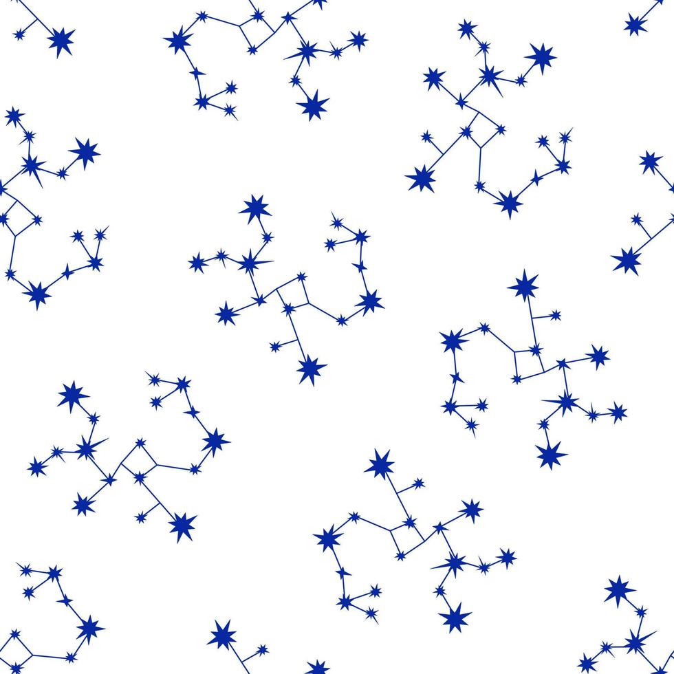 dierenriem Boogschutter sterrenbeeld naadloze patroon eenvoudige vectorillustratie, astrologie horoscoop symbool voor toekomstige gebeurtenissen voorspelling, sterren verbonden met lijnen vector