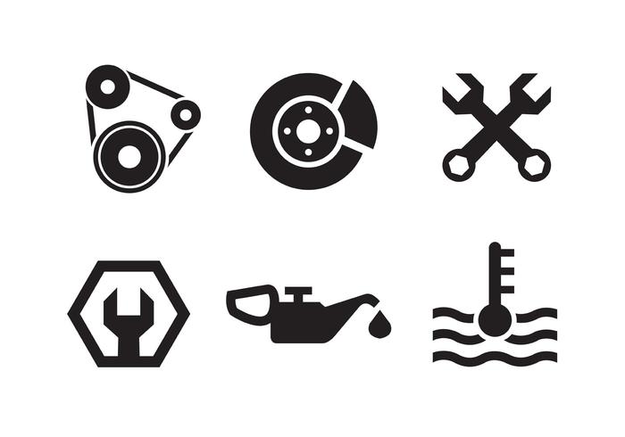 Piston Engine Icon Collection vector