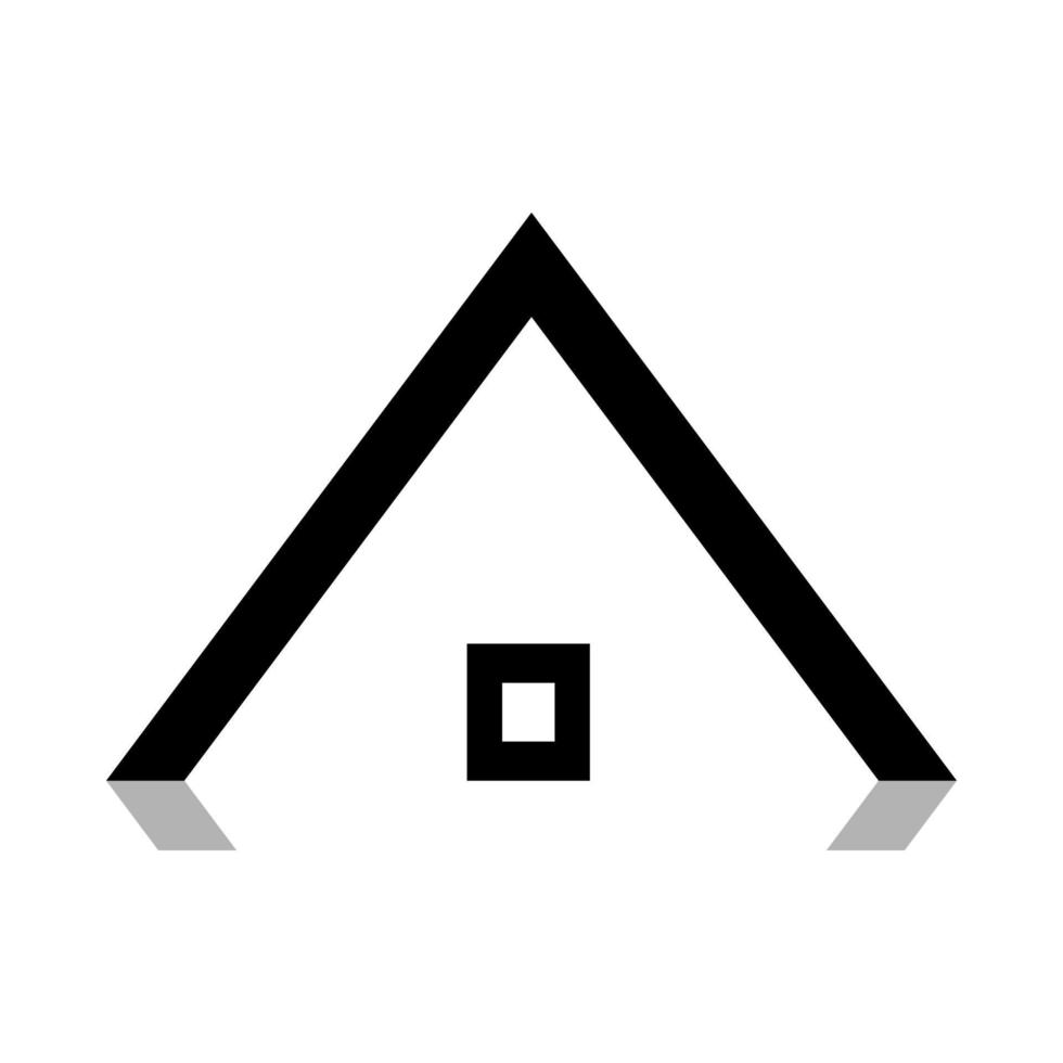 zwart dak logo ontwerp geïsoleerd op een witte achtergrond, vectorillustratie vector