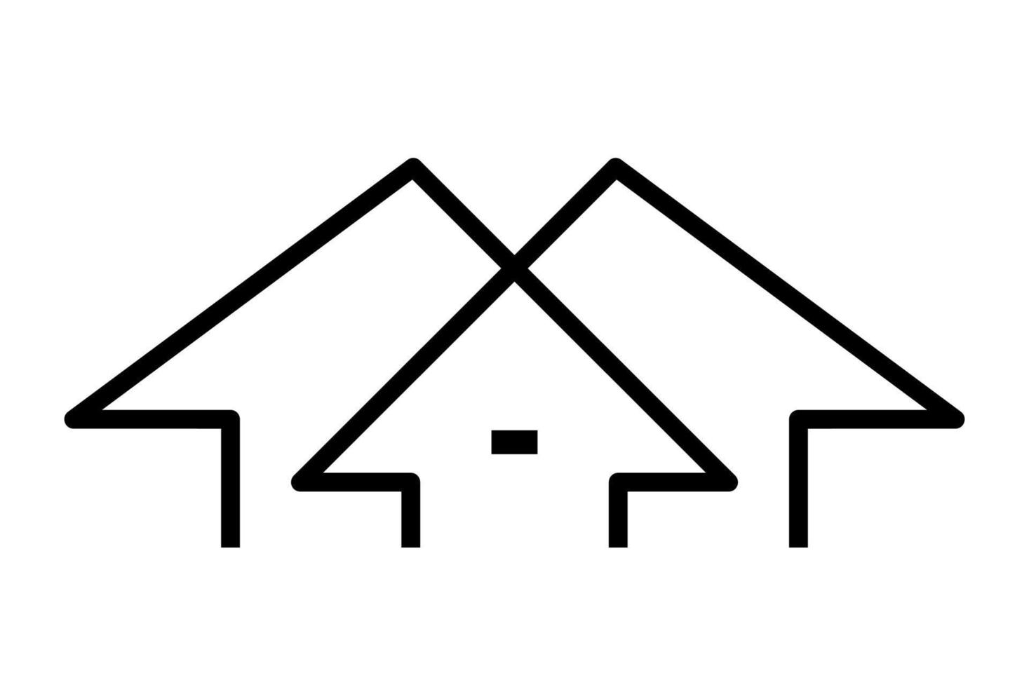 abstract huis logo ontwerp geïsoleerd op een witte achtergrond, vectorillustratie vector