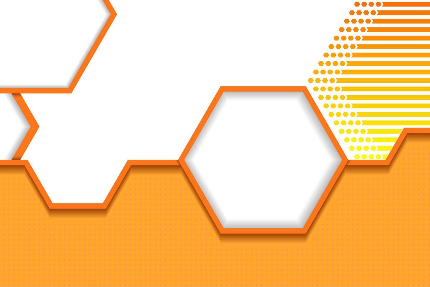 abstracte zeshoek achtergrond, oranje sjabloon vectorillustratie vector