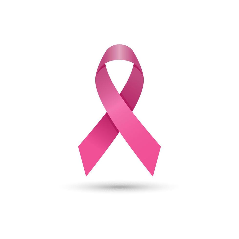 roze lint pictogram. lint logo. bewustzijn lint symbool. borstkanker campagne lint vector