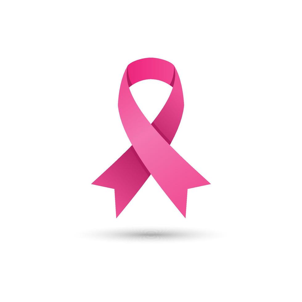 roze lint pictogram. lint logo. bewustzijn lint symbool. borstkanker campagne lint vector