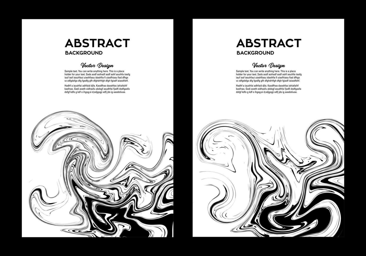 zwart-witte achtergrond met abstracte textuur zwarte verfornament vector