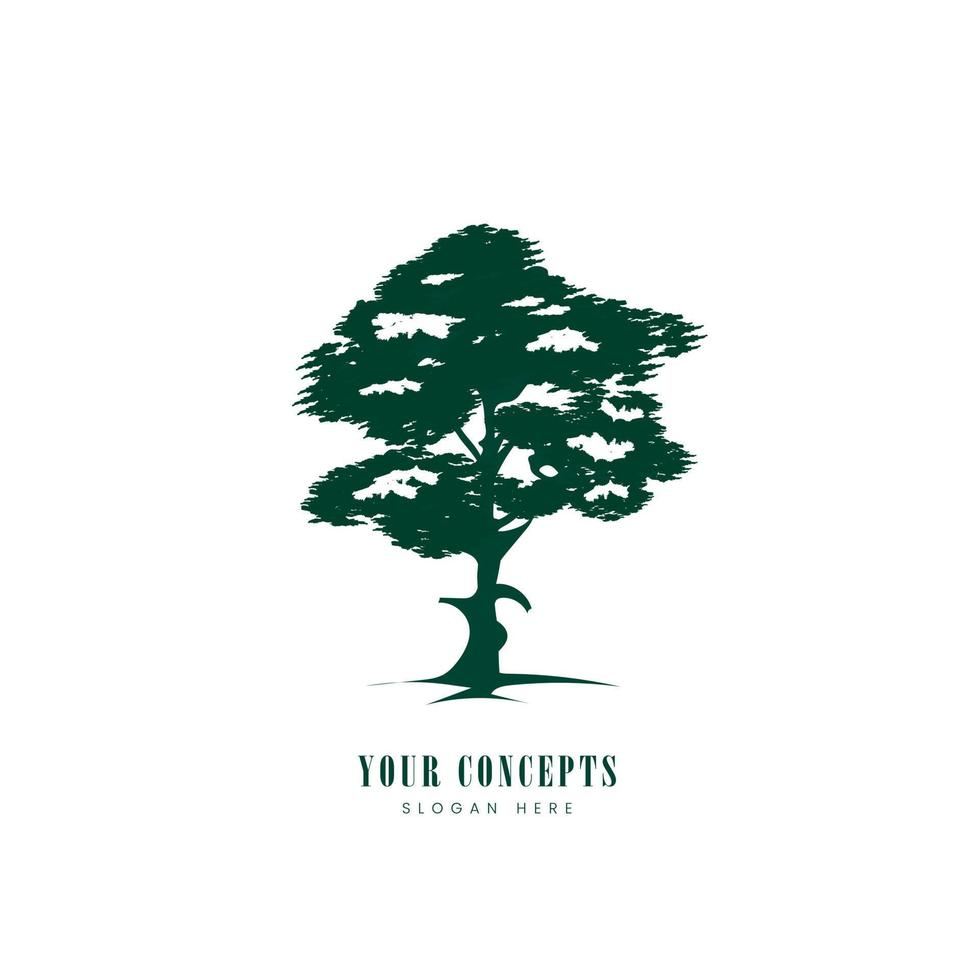 bomen bos vector. silhouet van dennen, sparren en boom silhouetten schets ontwerp op witte achtergrond in de natuur illustratie ontwerp vector