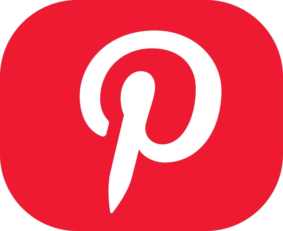 pinterest sociale media pictogram symbool logo ontwerp vectorillustratie vector