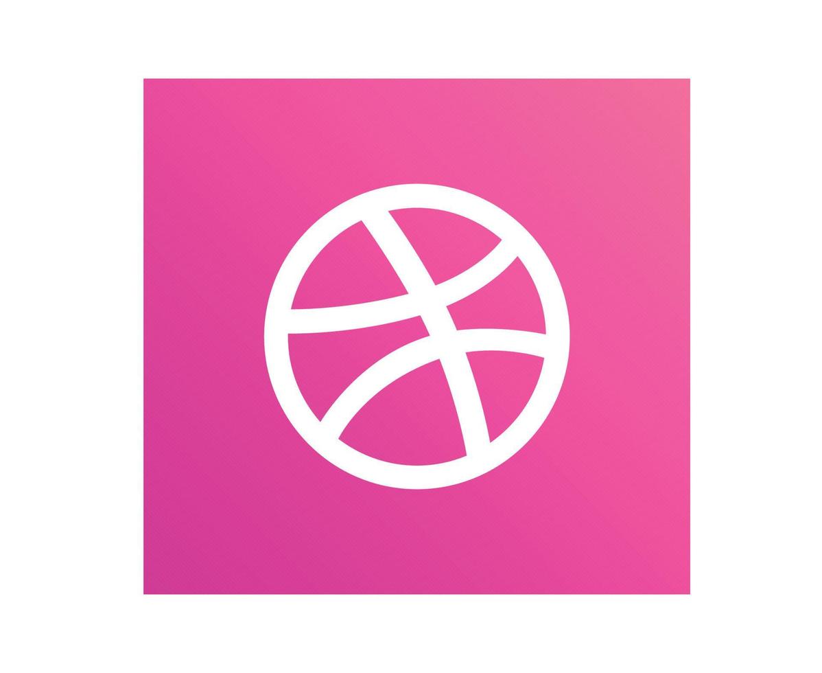 dribbel sociale media pictogram symbool ontwerp abstracte vectorillustratie vector