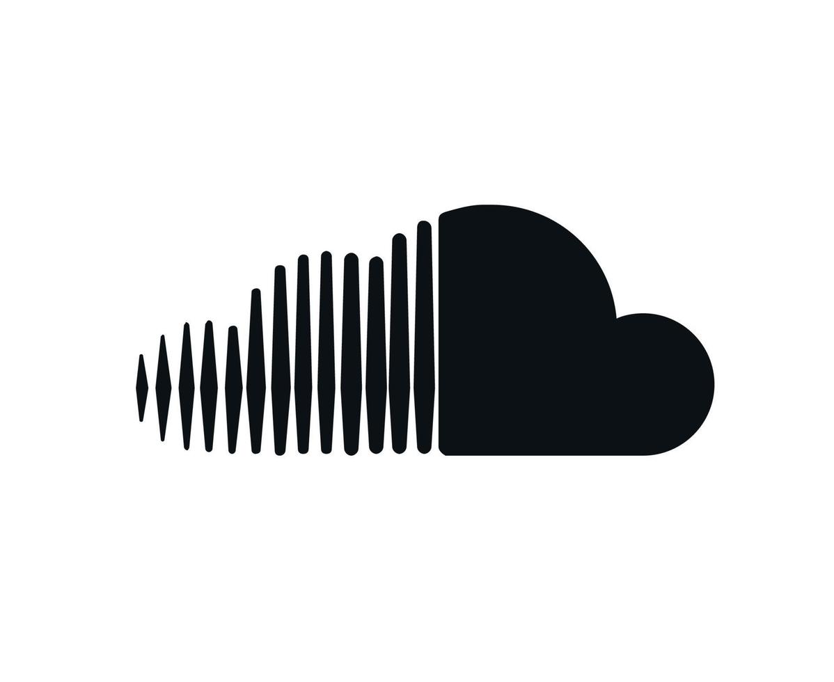 soundcloud sociale media pictogram logo ontwerp symbool vectorillustratie vector