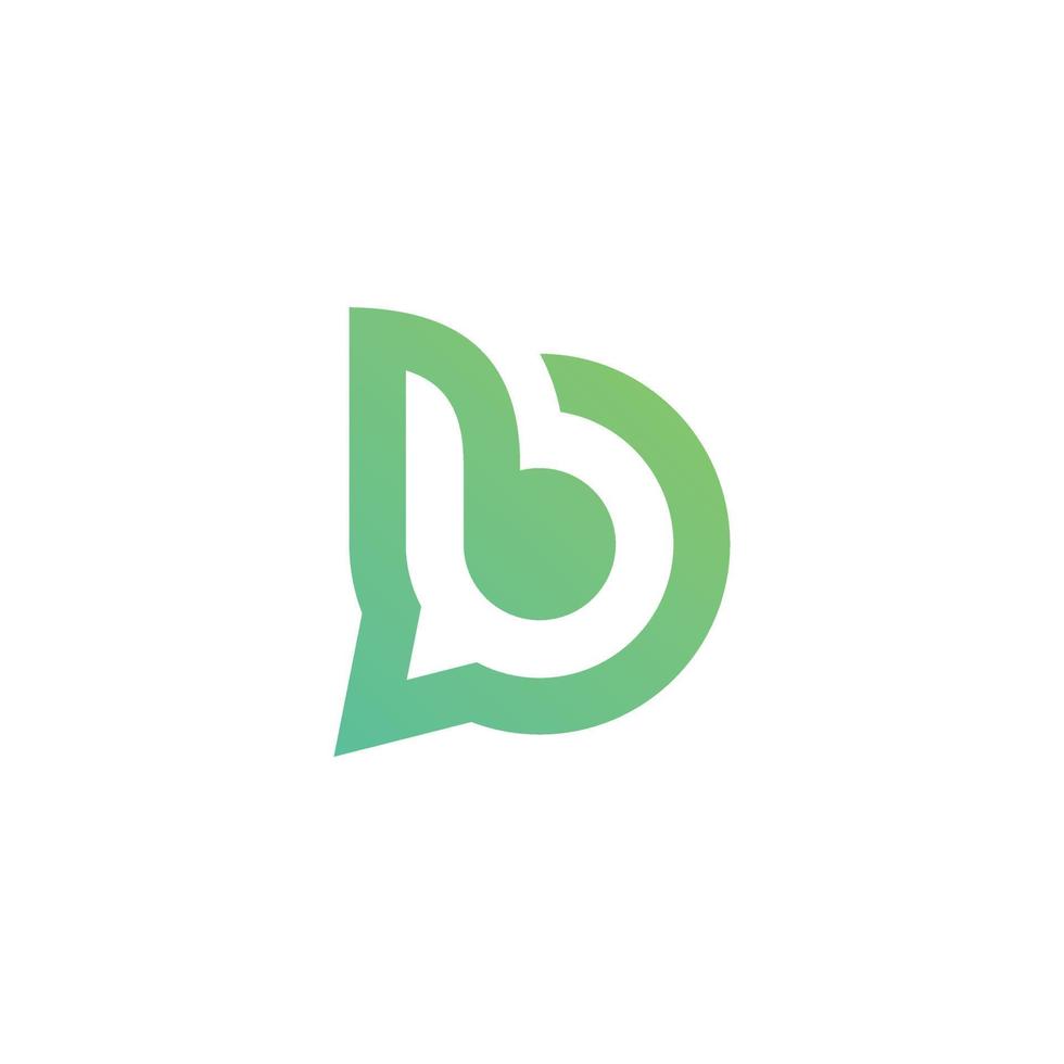 b brief logo ontwerp vector concept