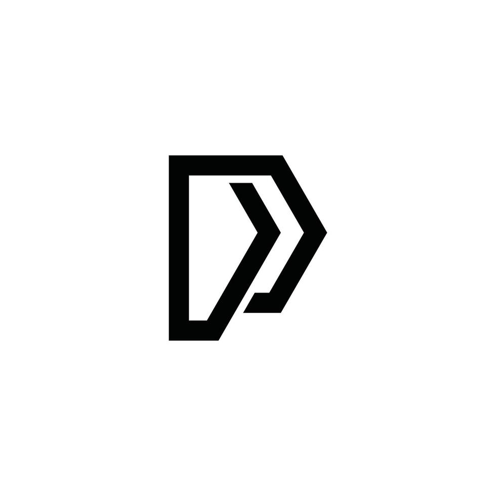 p of pp brief logo ontwerp sjabloon vector