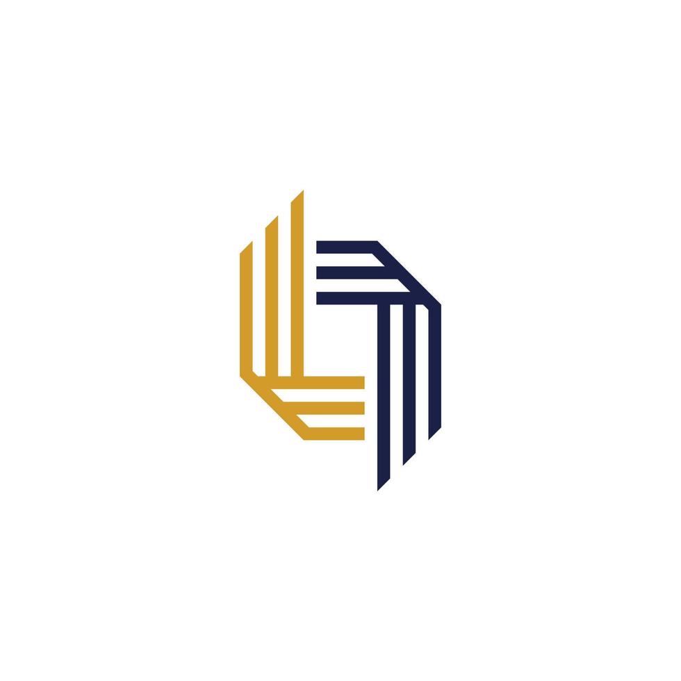 ll of l brief logo ontwerp vector
