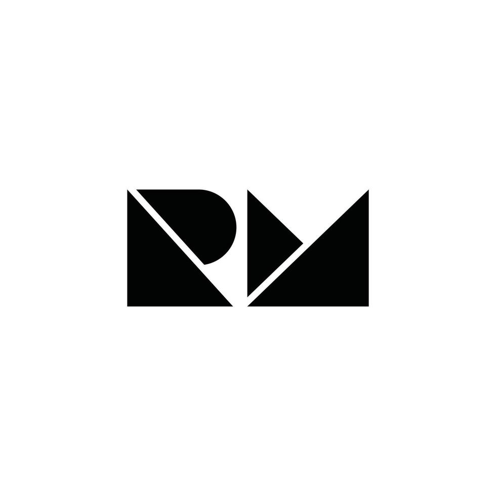 rm of mr eerste letter logo ontwerp vector. vector