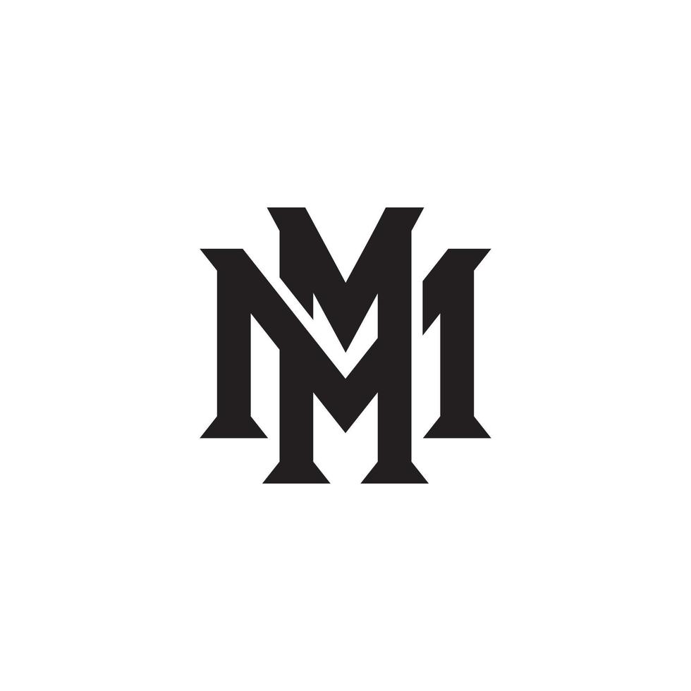 mm of m eerste letter logo ontwerp vector. vector