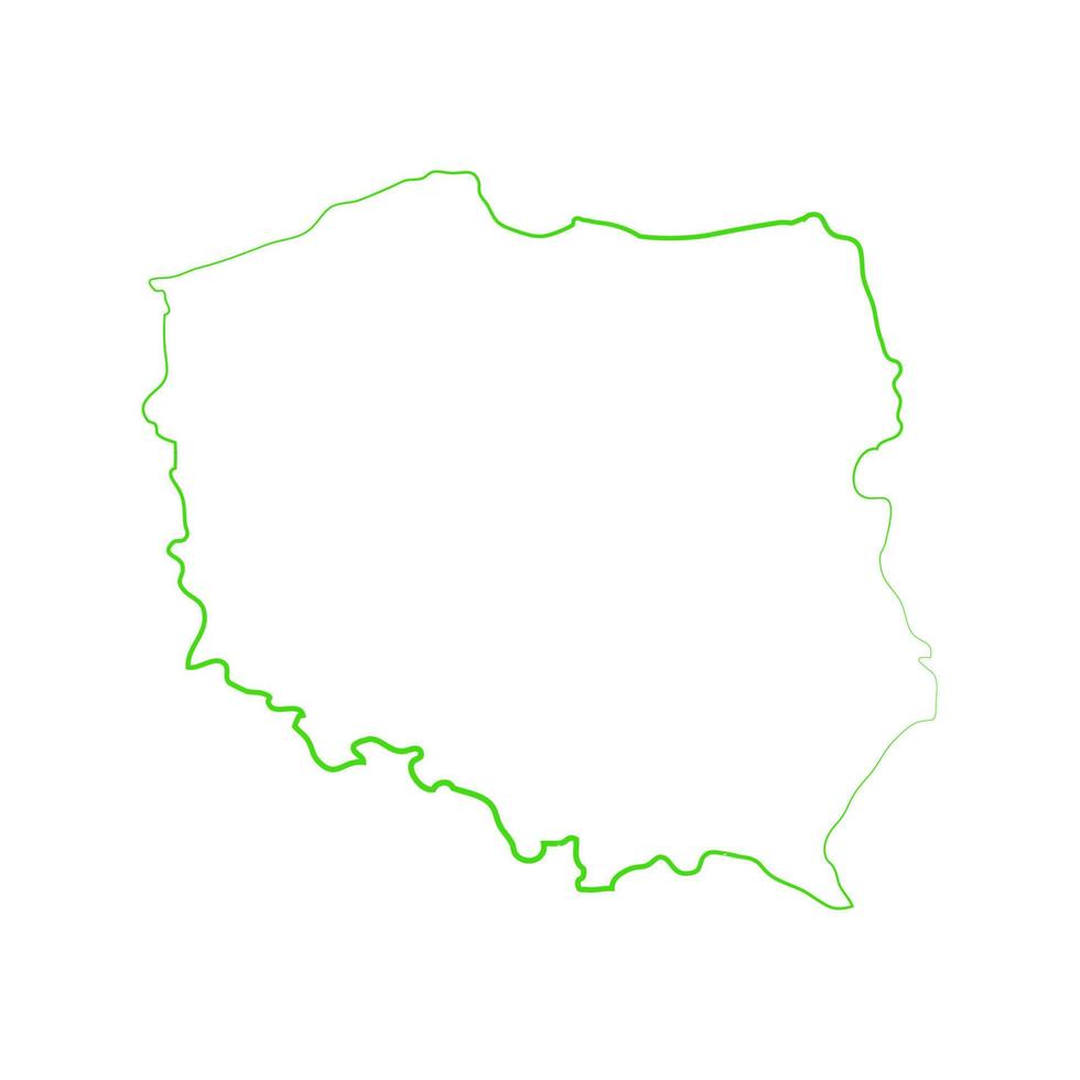 Polen kaart op witte achtergrond vector