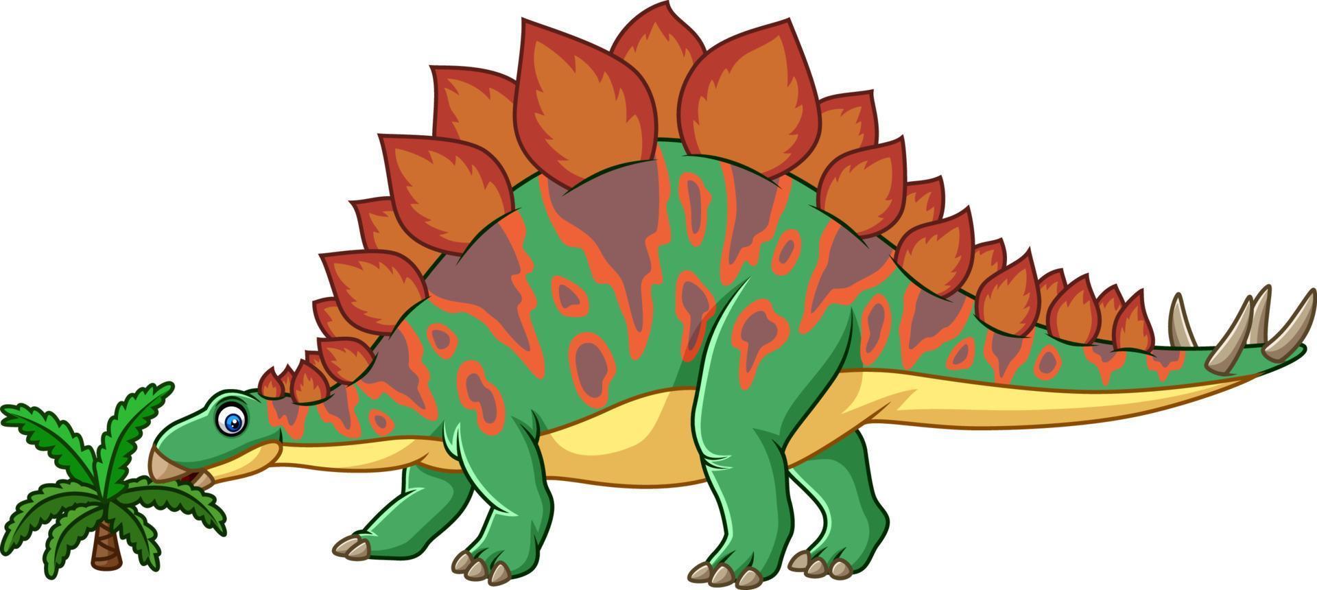 cartoon stegosaurus geïsoleerd op een witte achtergrond vector