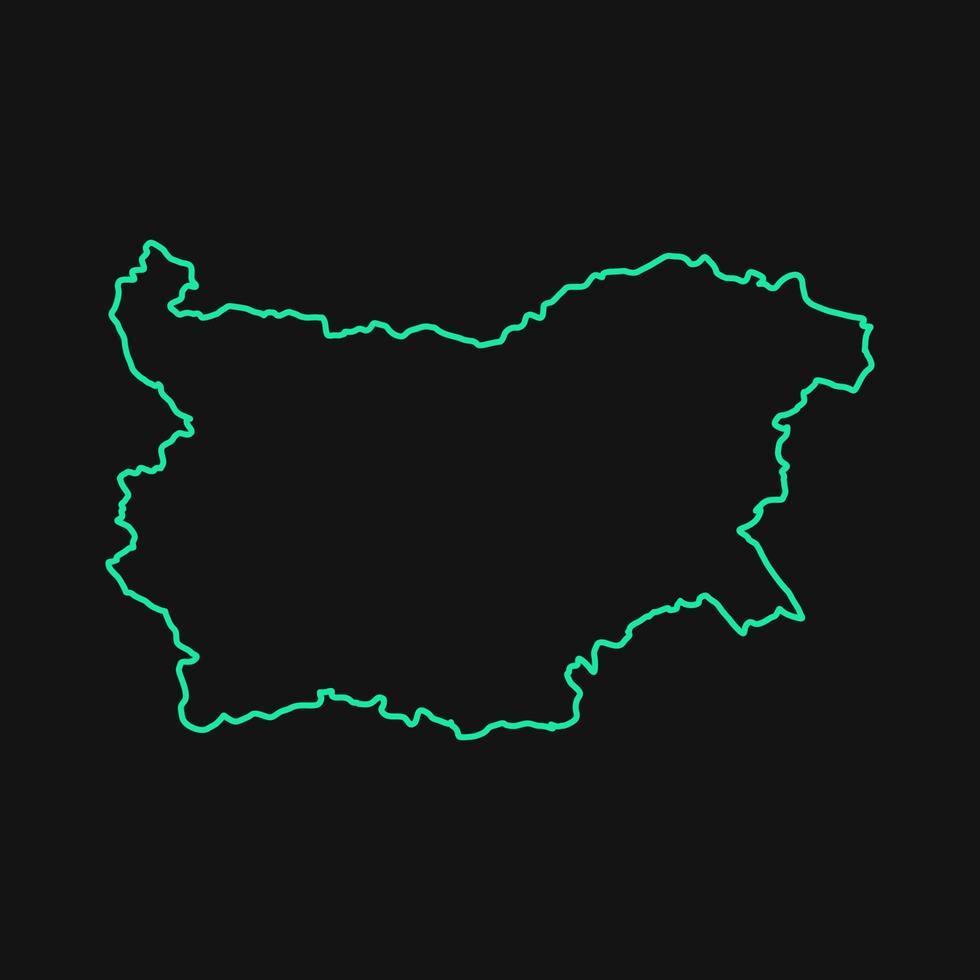 bulgarije kaart op witte achtergrond vector