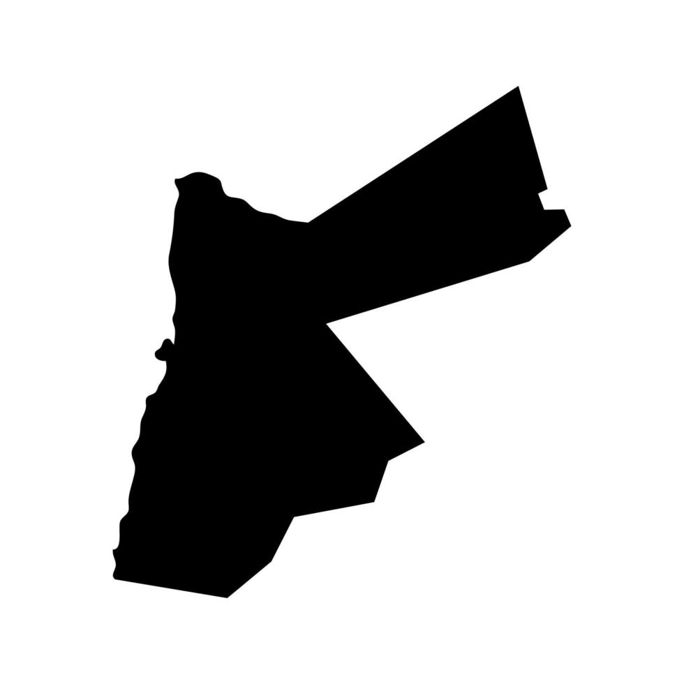 Jordanië kaart geïllustreerd op een witte achtergrond vector