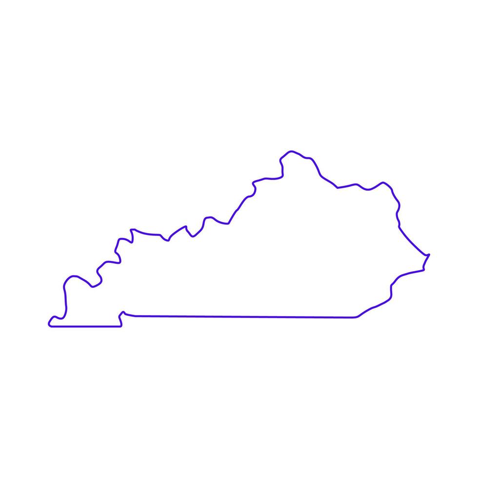 Kentucky kaart geïllustreerd op witte achtergrond vector