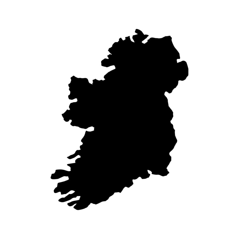 ierland kaart op witte achtergrond vector