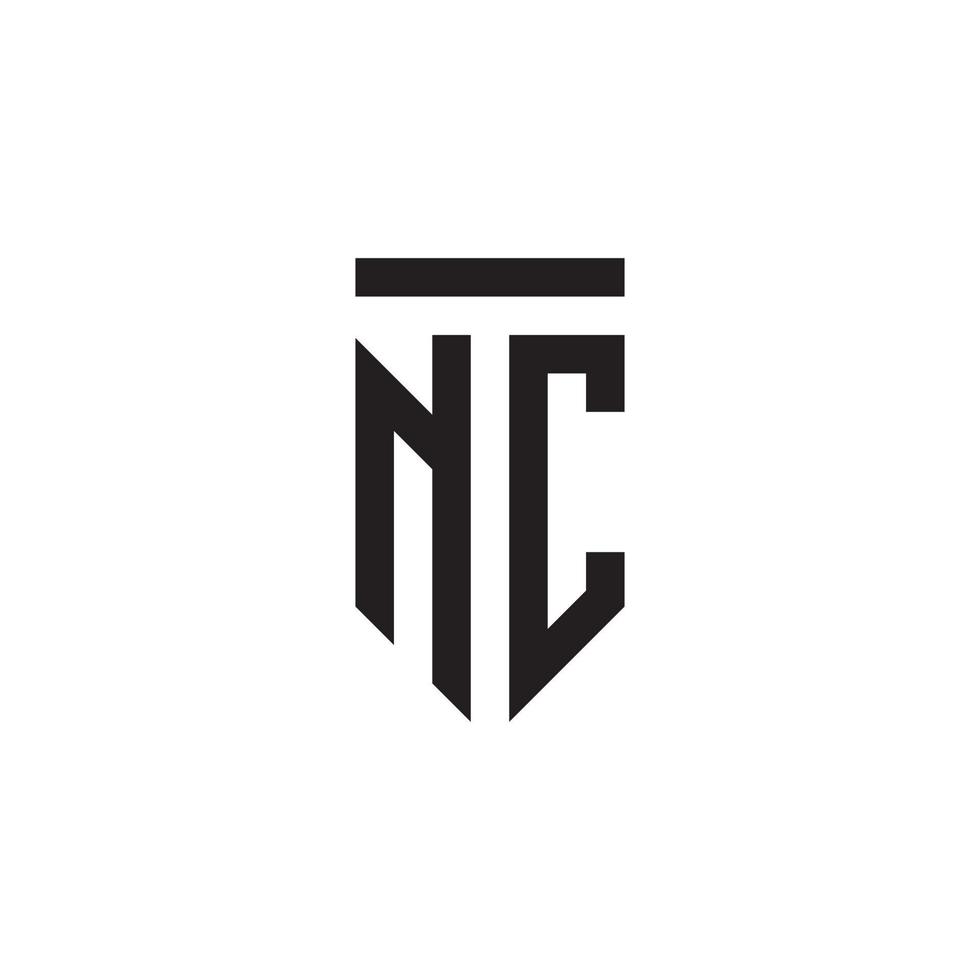 nc of cn beginletter logo ontwerp vector. vector