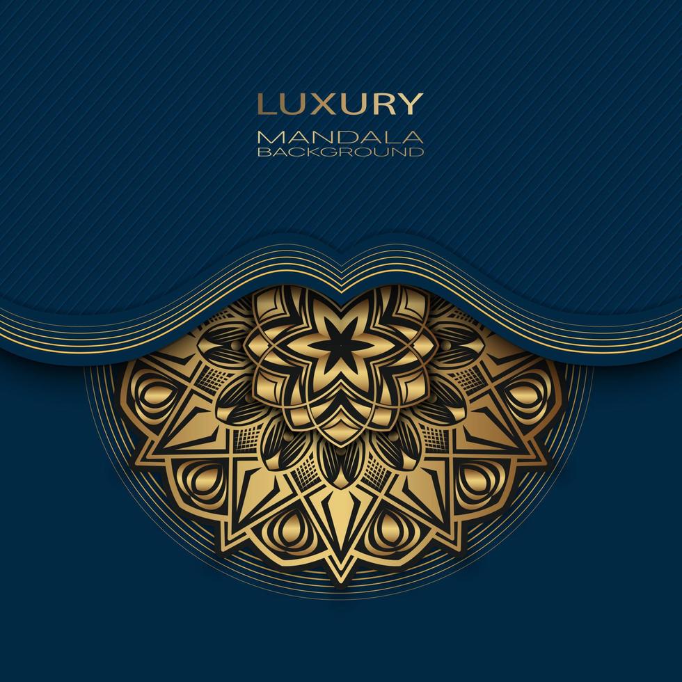 luxe achtergrond, met gouden mandala, ontwerp vector