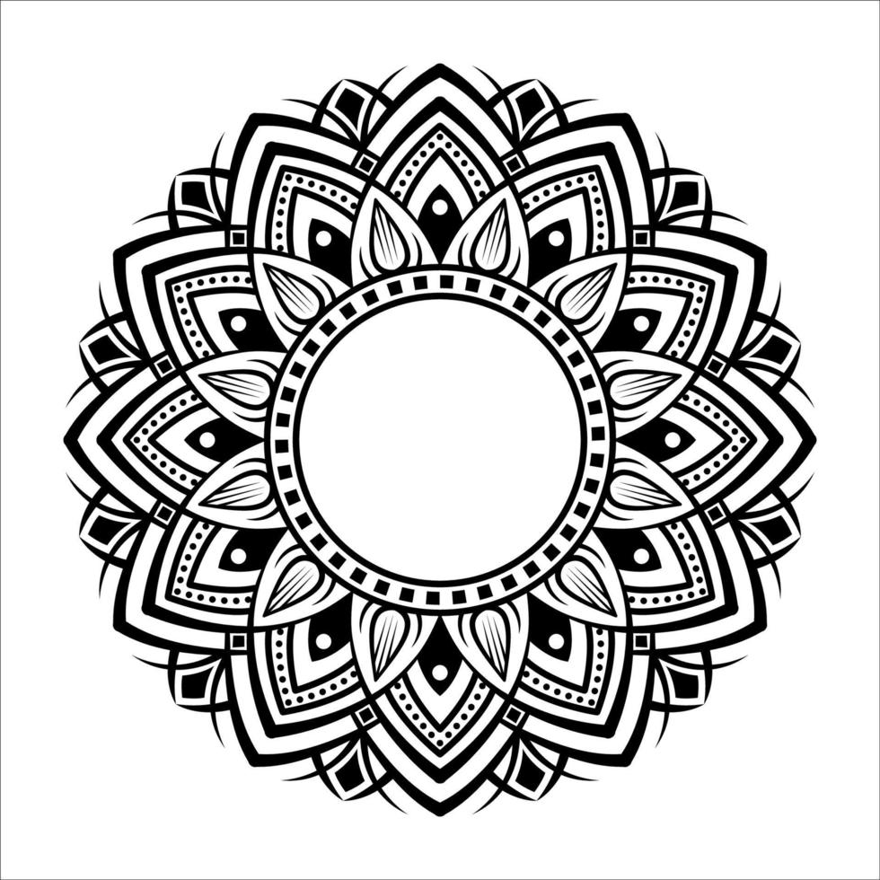 mandala vector zwart-wit vintage ornament