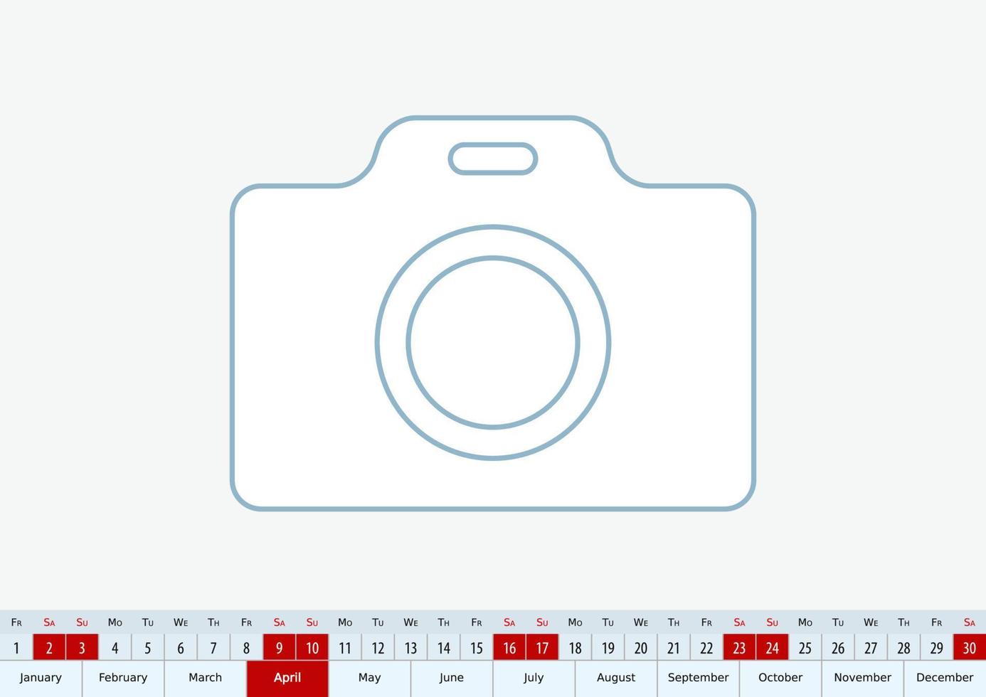 april 2022 voor bureaukalender. vectorsjabloon. vector