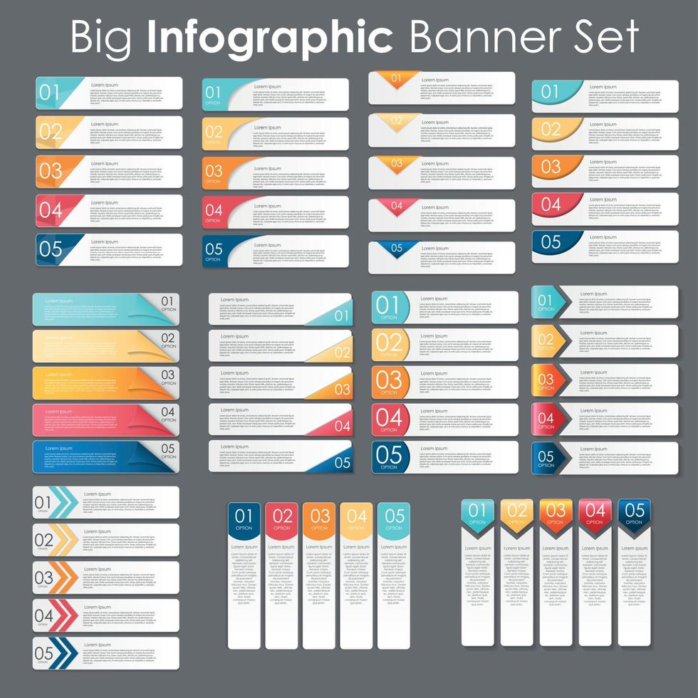 grote reeks infographic bannersjablonen voor uw bedrijf vectorillustratie vector