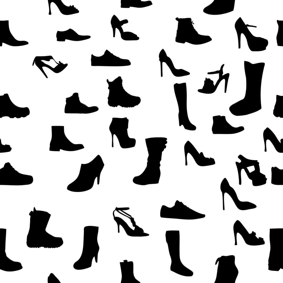 schoenen silhouet naadloze patroon. vectorillustratie. eps10. vector