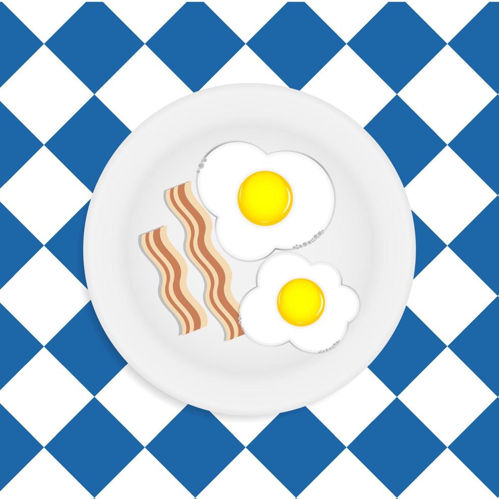 gebakken eieren vector illustratie