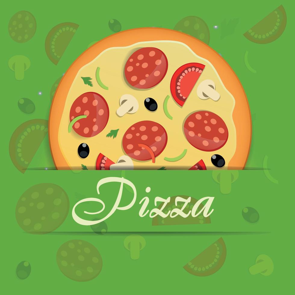 pizza menu sjabloon vectorillustratie vector