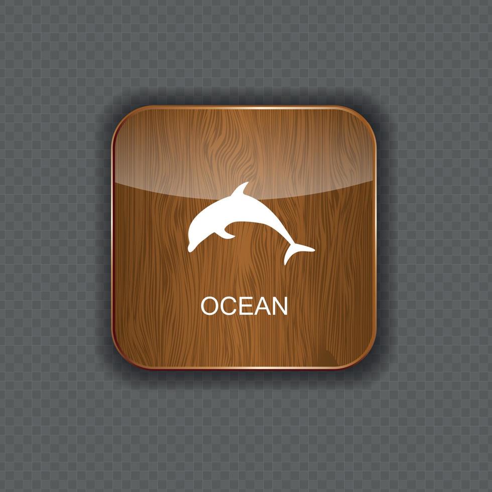 oceaan applicatie iconen vector illustratie