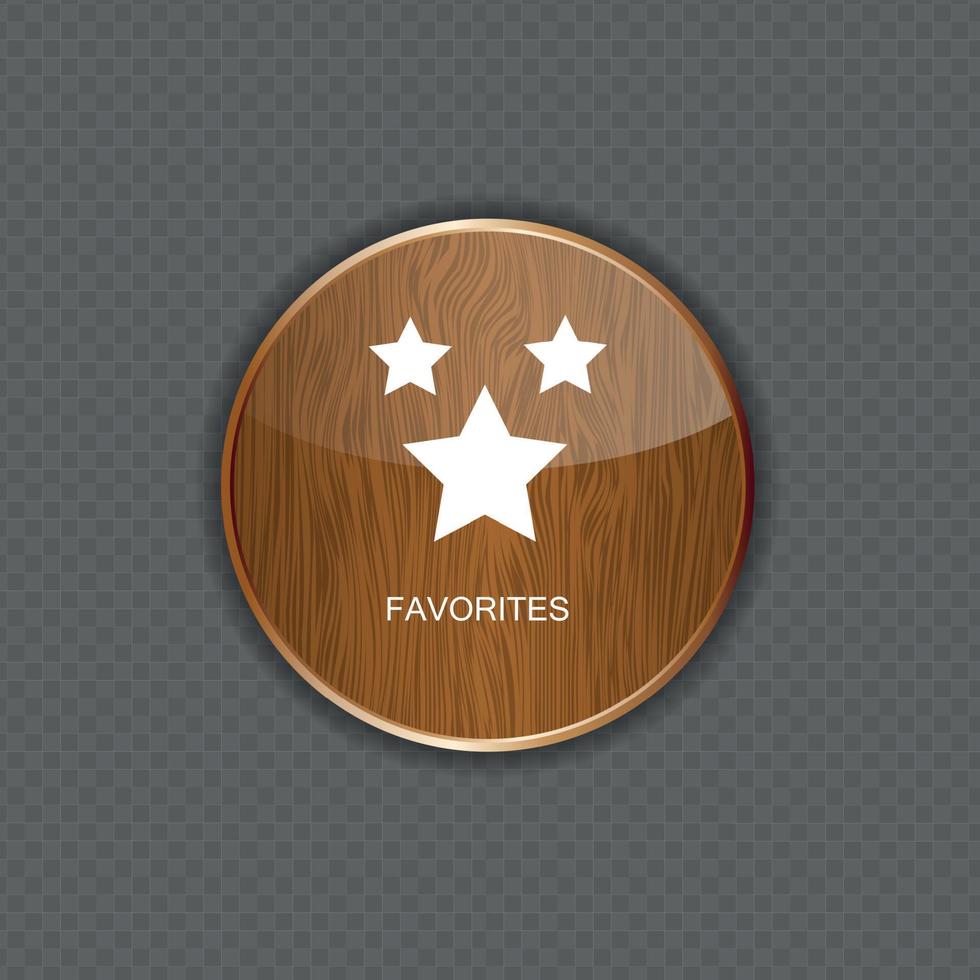 favorieten hout applicatie iconen vector illustratie