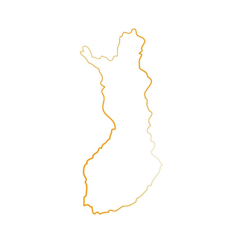 finland kaart op witte achtergrond vector