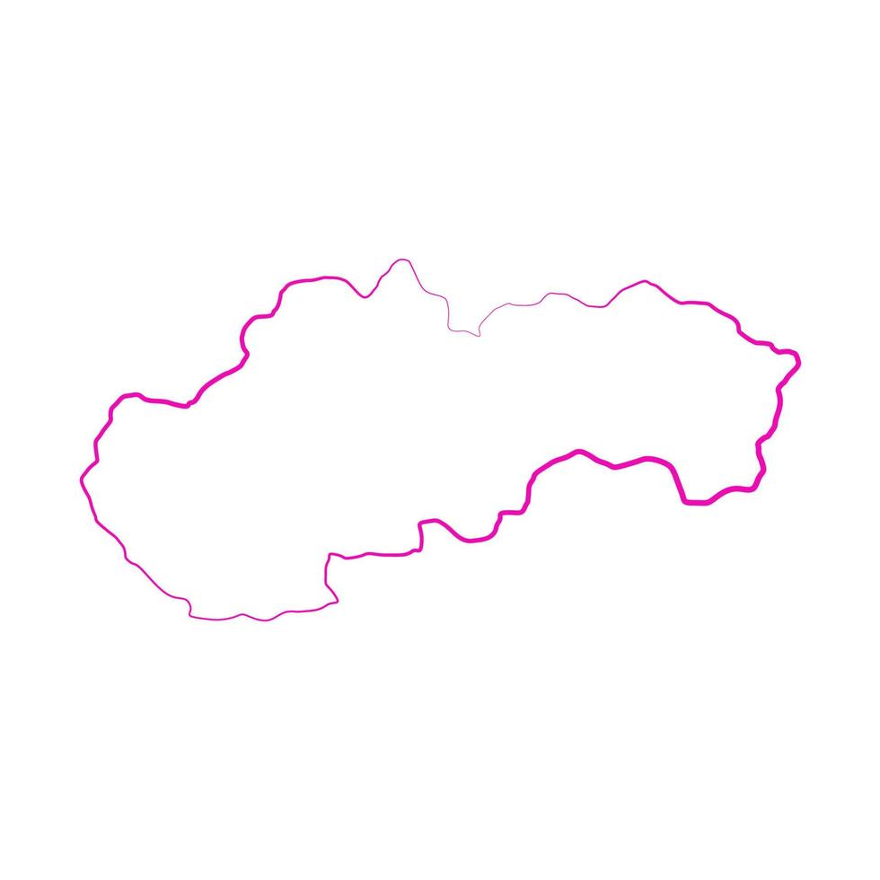 slowakije kaart op witte achtergrond vector