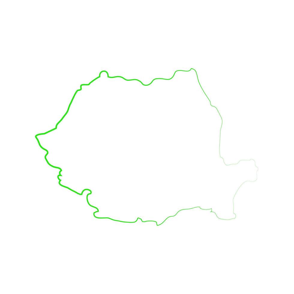 Roemenië kaart op witte achtergrond vector