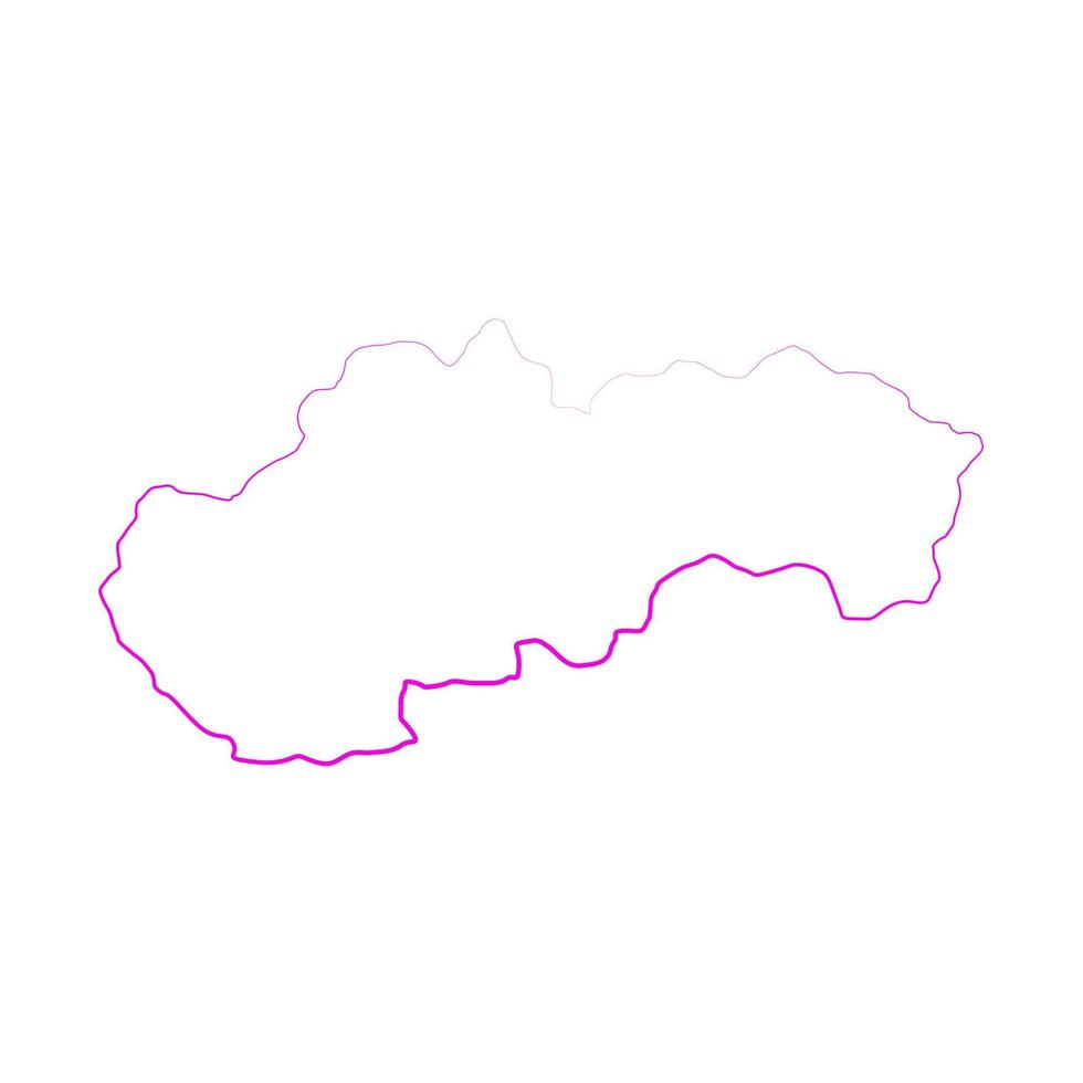 slowakije kaart op witte achtergrond vector