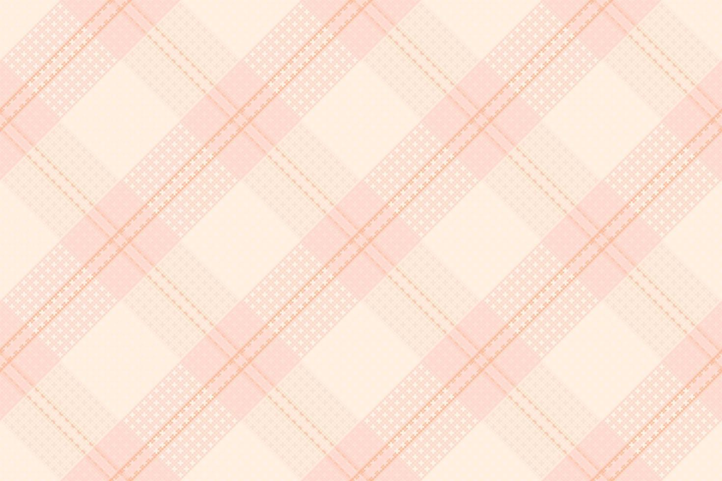 tartan geruit patroon met textuur en warme kleur. vector