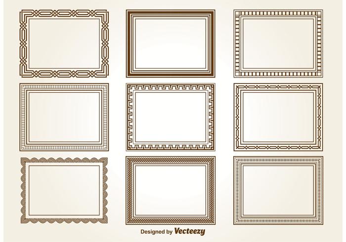Decoratieve Vierkante Frames vector