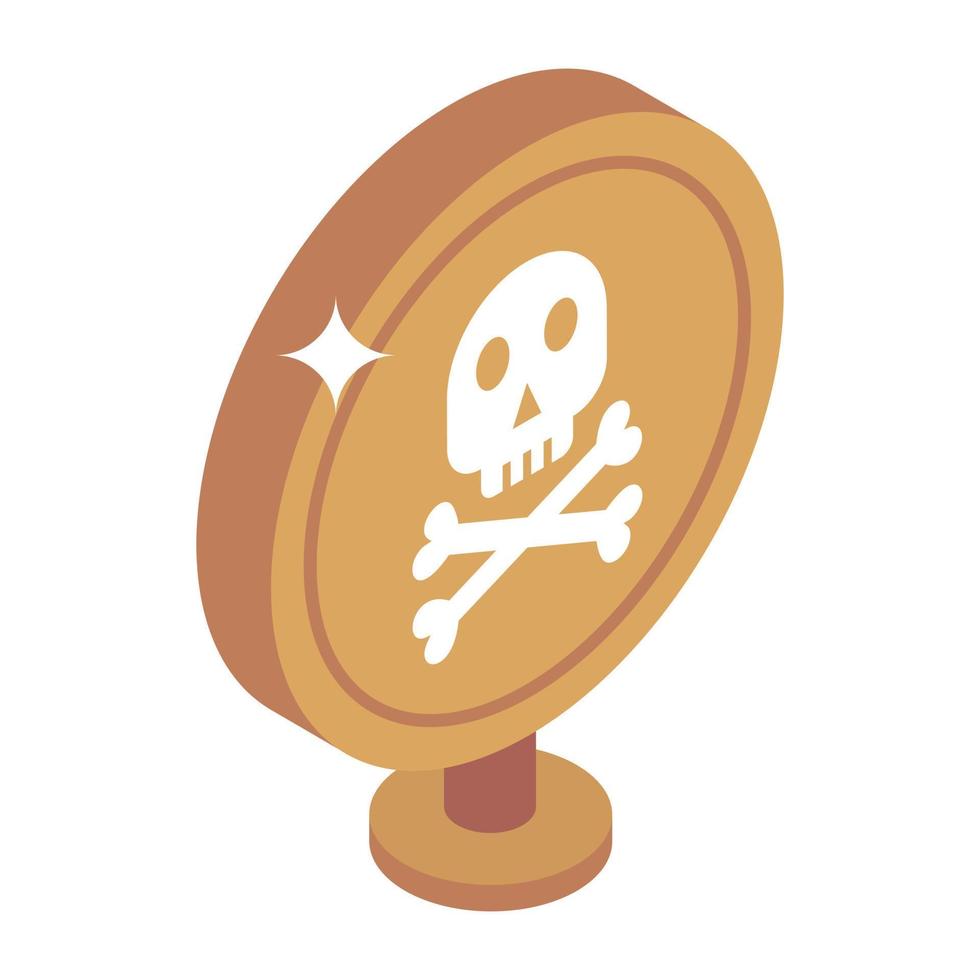 een piratengezicht isometrisch pictogram downloaden vector