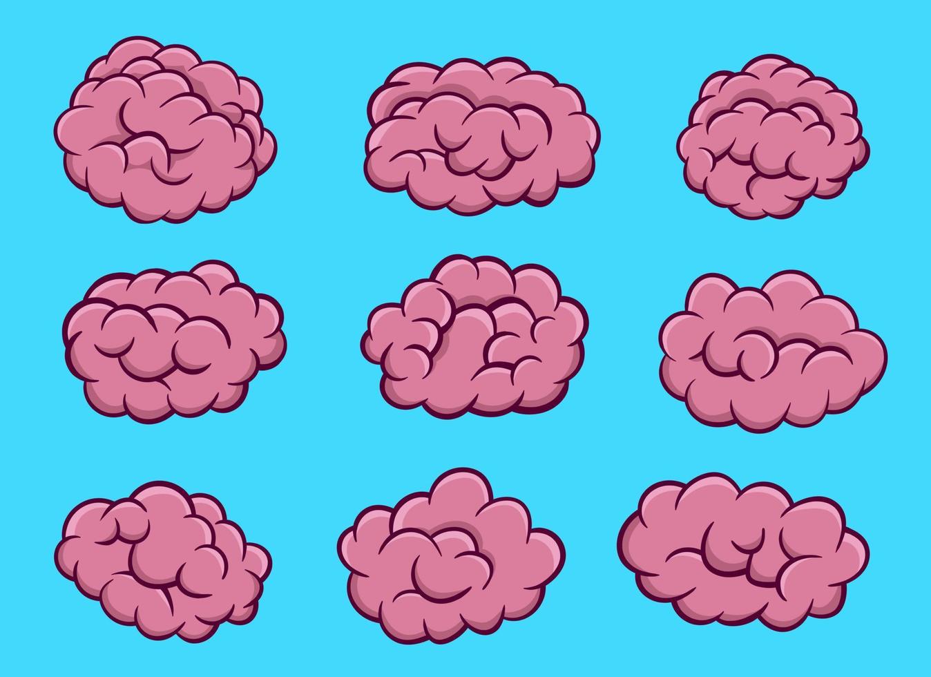 hersenen cartoon pictogram vector ontwerp illustratie geïsoleerd op background