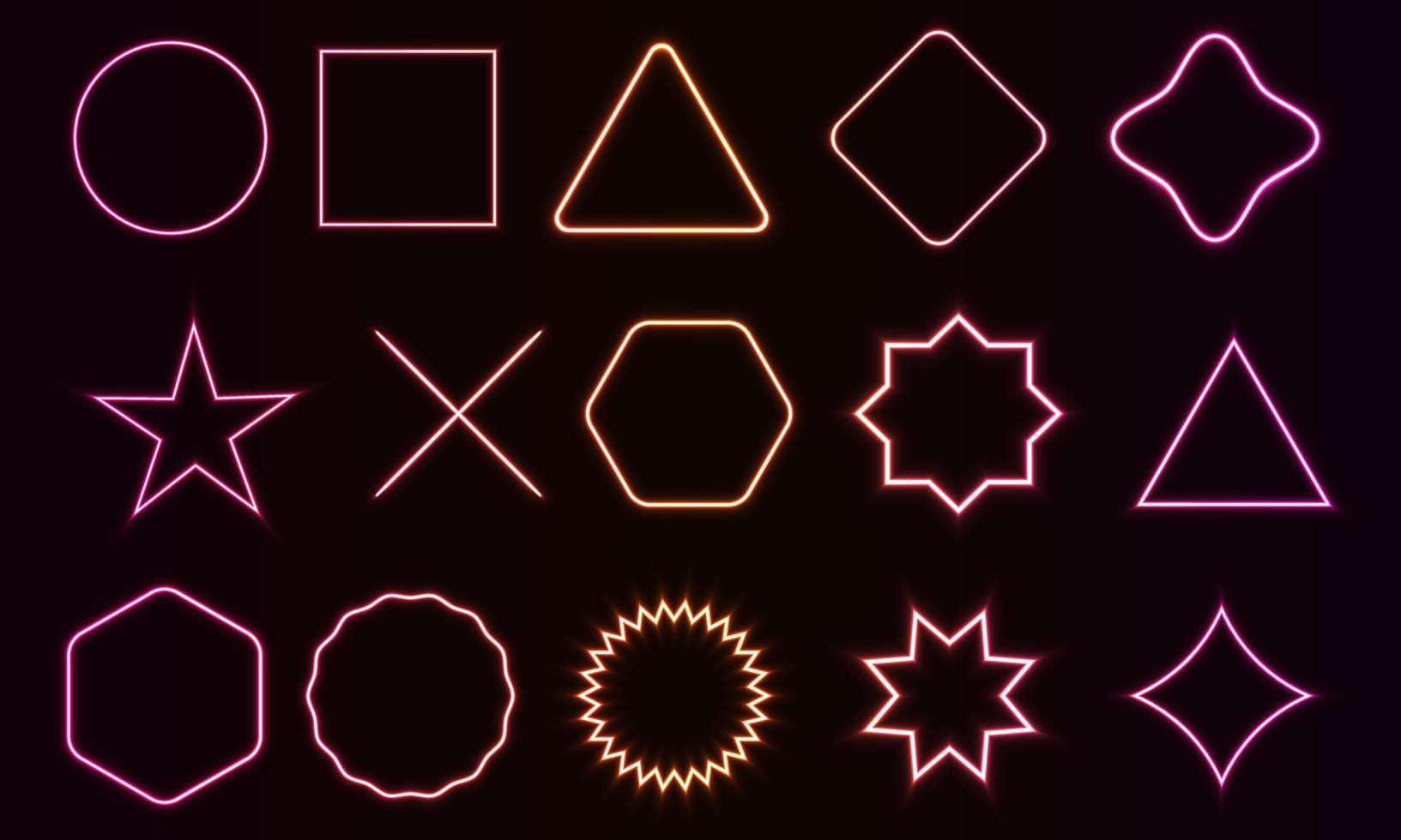 set neonlichtframes vector