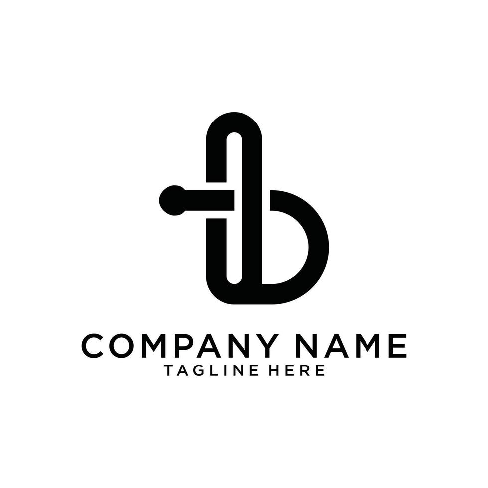 b of bb letter logo ontwerp vector