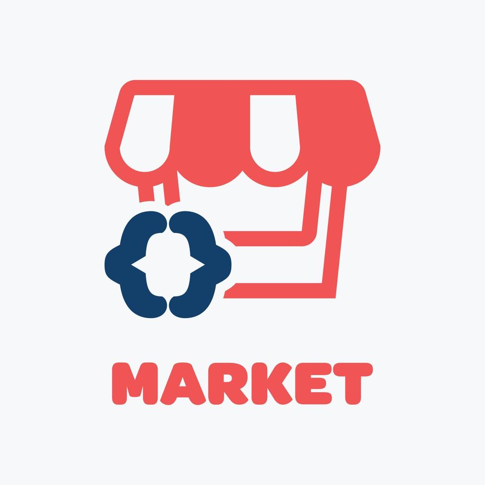 symbolische code markt logo vector