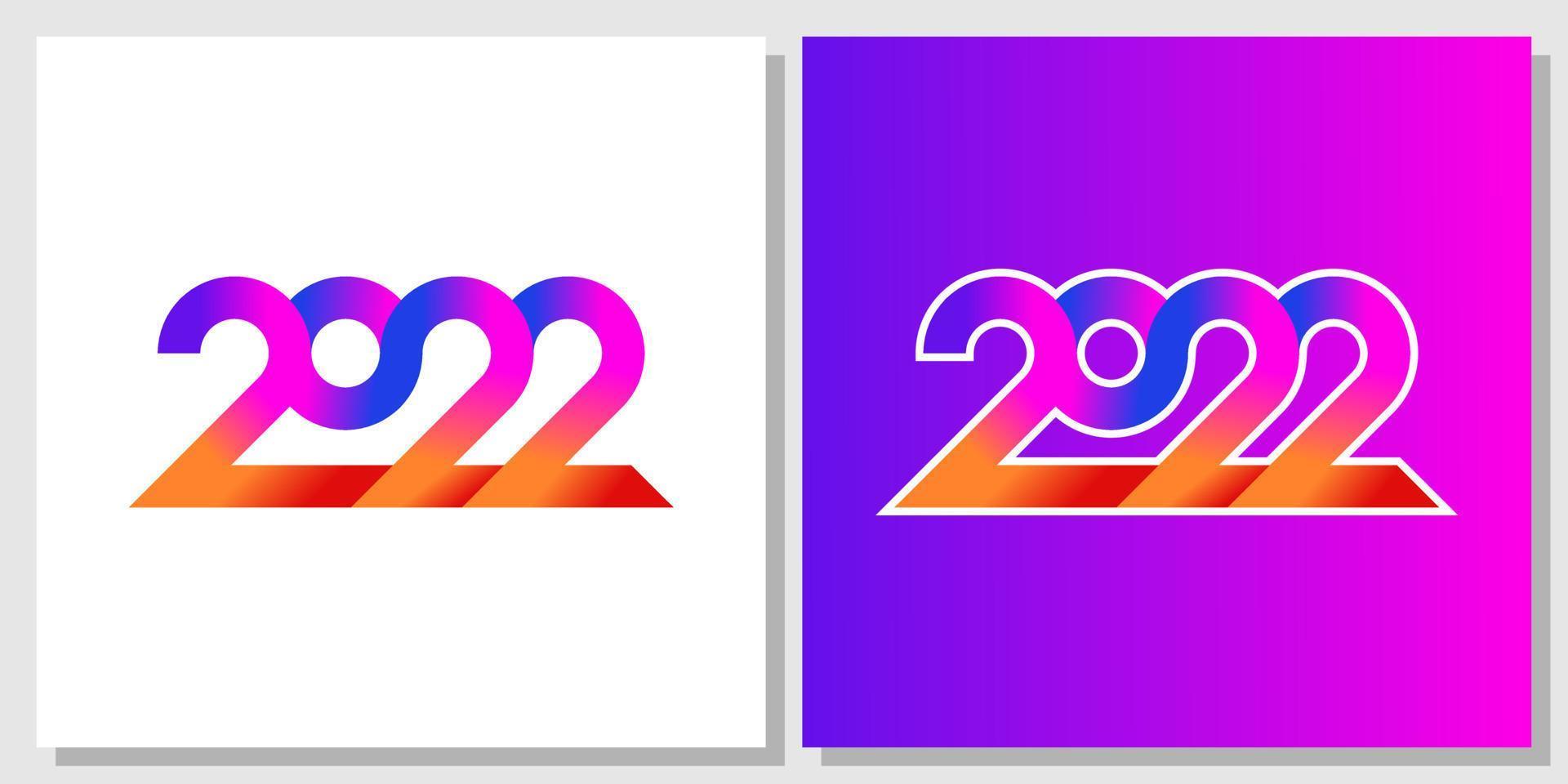 2022 nieuwjaar kleurrijke viering feestelijke illustratie vector