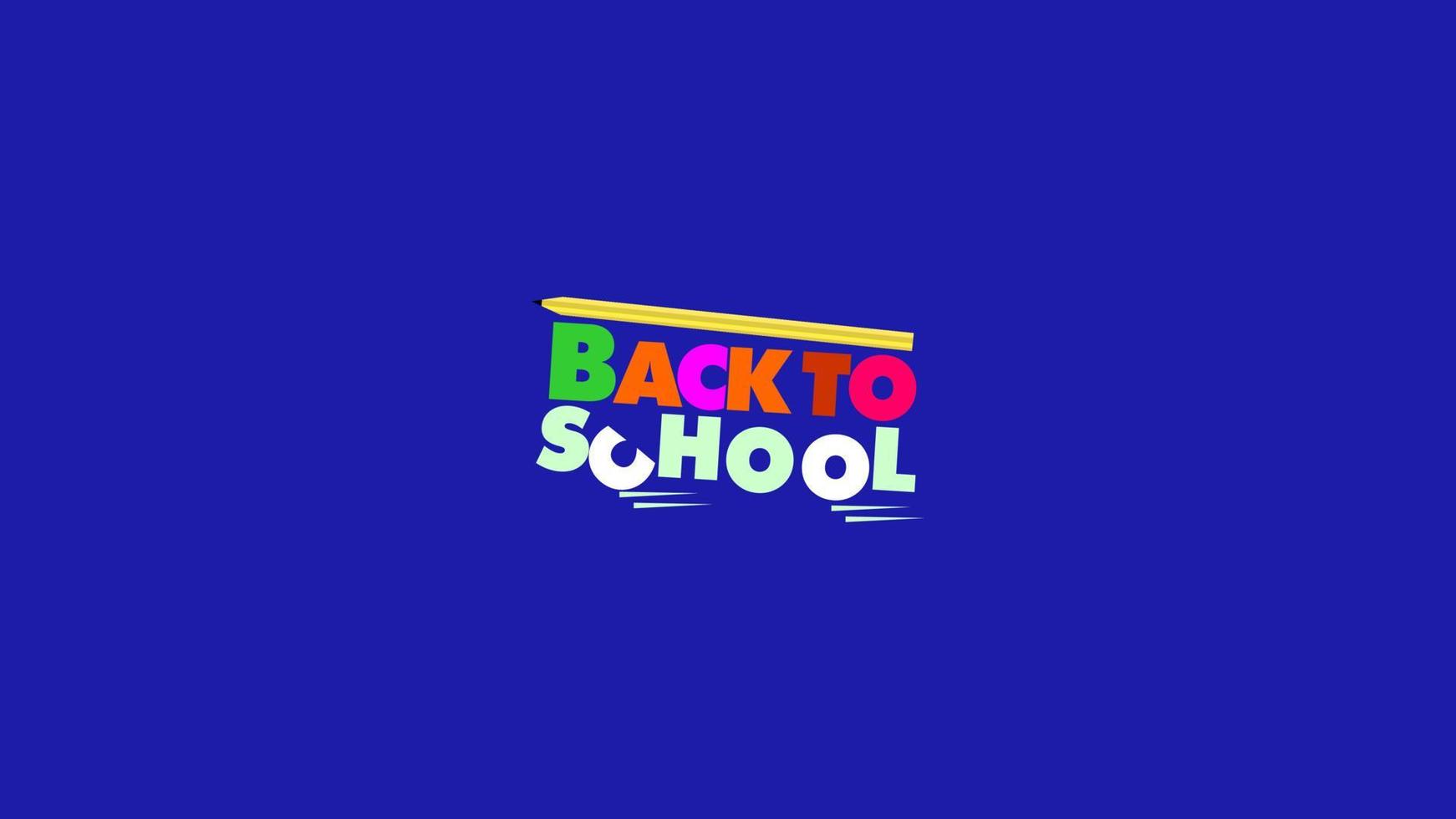 terug naar school logo vector